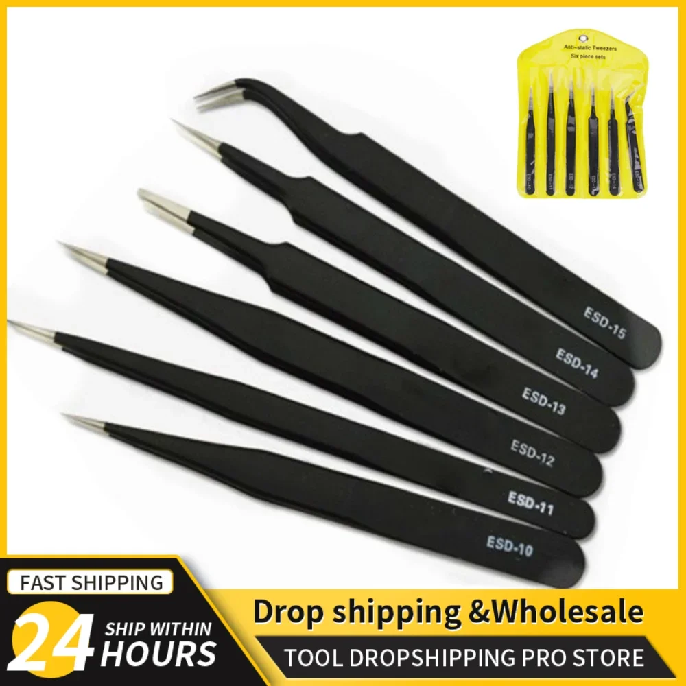 ESD 정전기 방지 정밀 트위저 세트, 스테인리스 스틸 - Electronics Repair Tools 리뷰 및 가격